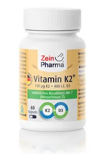 Zein Pharma - Witamina K2 + Menachinon-7, 100mcg, 60 kapsułek