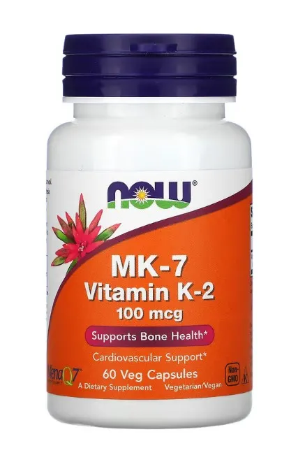 NOW Foods - Vitamin MK-7 K-2, 100 mcg, 60 vkaps