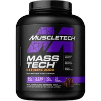 MuscleTech - Mass-Tech Extreme 2000, Gainer, Triple Chocolate Brownie, Proszek, 2720g