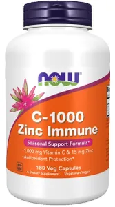 NOW Foods - Vitamin C + Zinc, C-1000 Zinc Immune, 180 vkaps