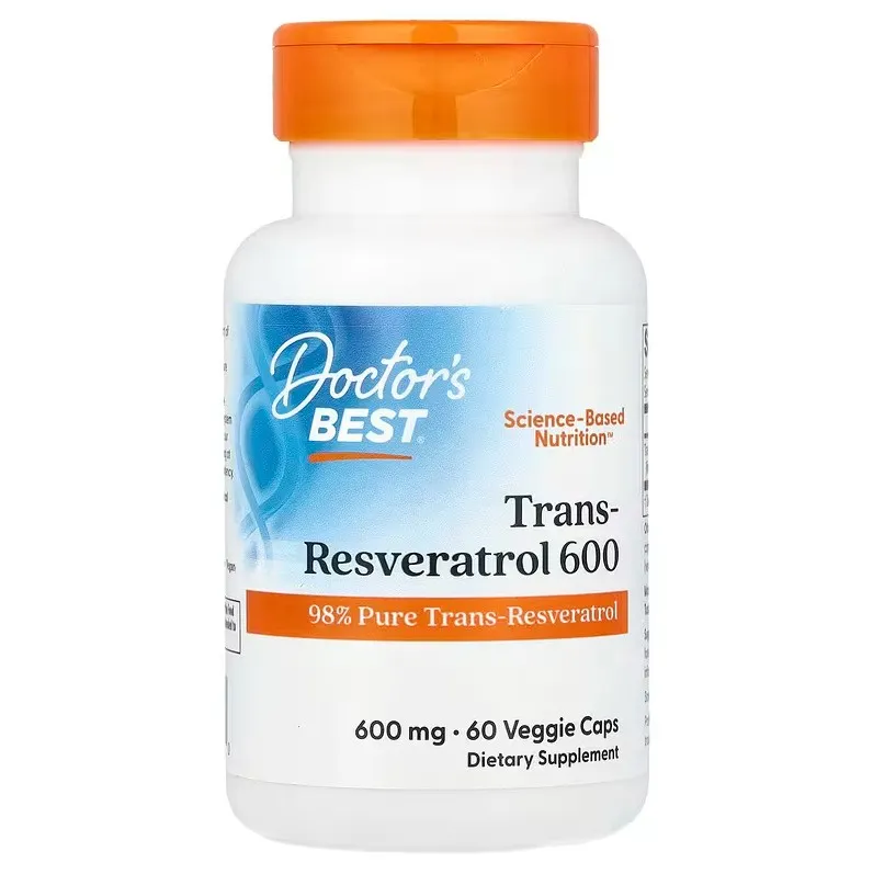 Doctor's Best - Trans-Resweratrol 600, 600mg, 60 vkaps