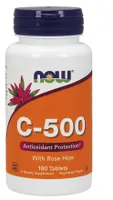 ﻿NOW Foods - Witamina C-500 z Dziką Różą, 100 tabletek