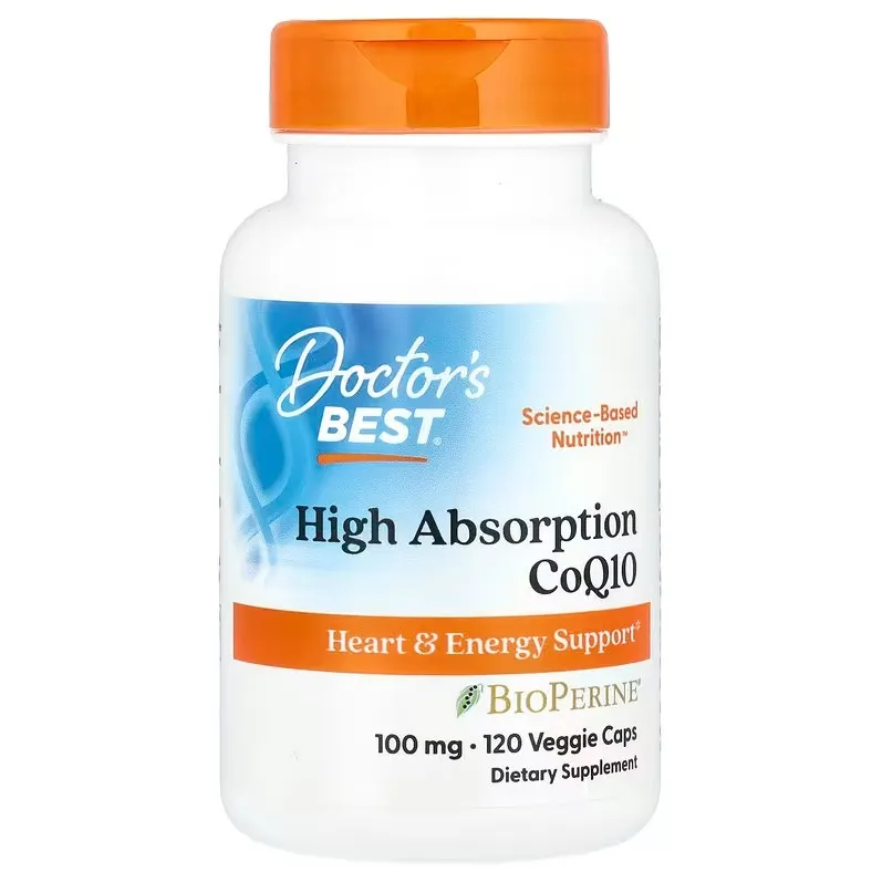 Doctor's Best - Coenzyme Q10 Highly Absorbable with Bioperine, 100mg, 120 vkaps