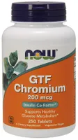 NOW Foods - Chrom, GTF Chromium, 200 mcg, 250 tabletek