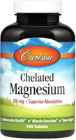 Carlson Labs - Magnez Chelatowany, 200mg, 180 tabletek