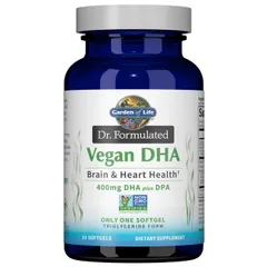Garden of Life - Dr. Formulated Vegan DHA, Wegańskie Kwasy DHA, 30 kapsułek miękkich