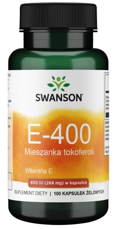  Witamina E-400 Mieszanka Tokoferoli, 400 IU - 100 softgels (EAN 087614011516)