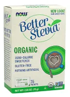 ﻿NOW Foods - Stewia, Organic, Proszek, 75 saszetek