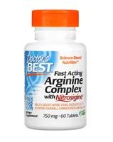 Doctor's Best - Fast Acting Arginine Complex with Nitrosigine, 750 mg, 60 tabletek