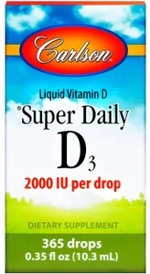 Carlson Labs - Super Daily D3, 2000 IU, Płyn, 10 ml