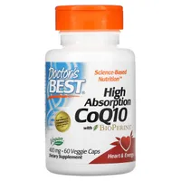 Doctor's Best - Coenzyme Q10 Highly Absorbable with Bioperine, 400mg, 60 vkaps