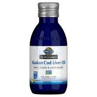 Garden of Life - Dr. Formulated Alaskan Cod Liver Oil, Cytrynowy, Płyn, 200 ml