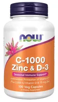 NOW Foods - C-1000 z Cynkiem & D-3 , 100 vkaps