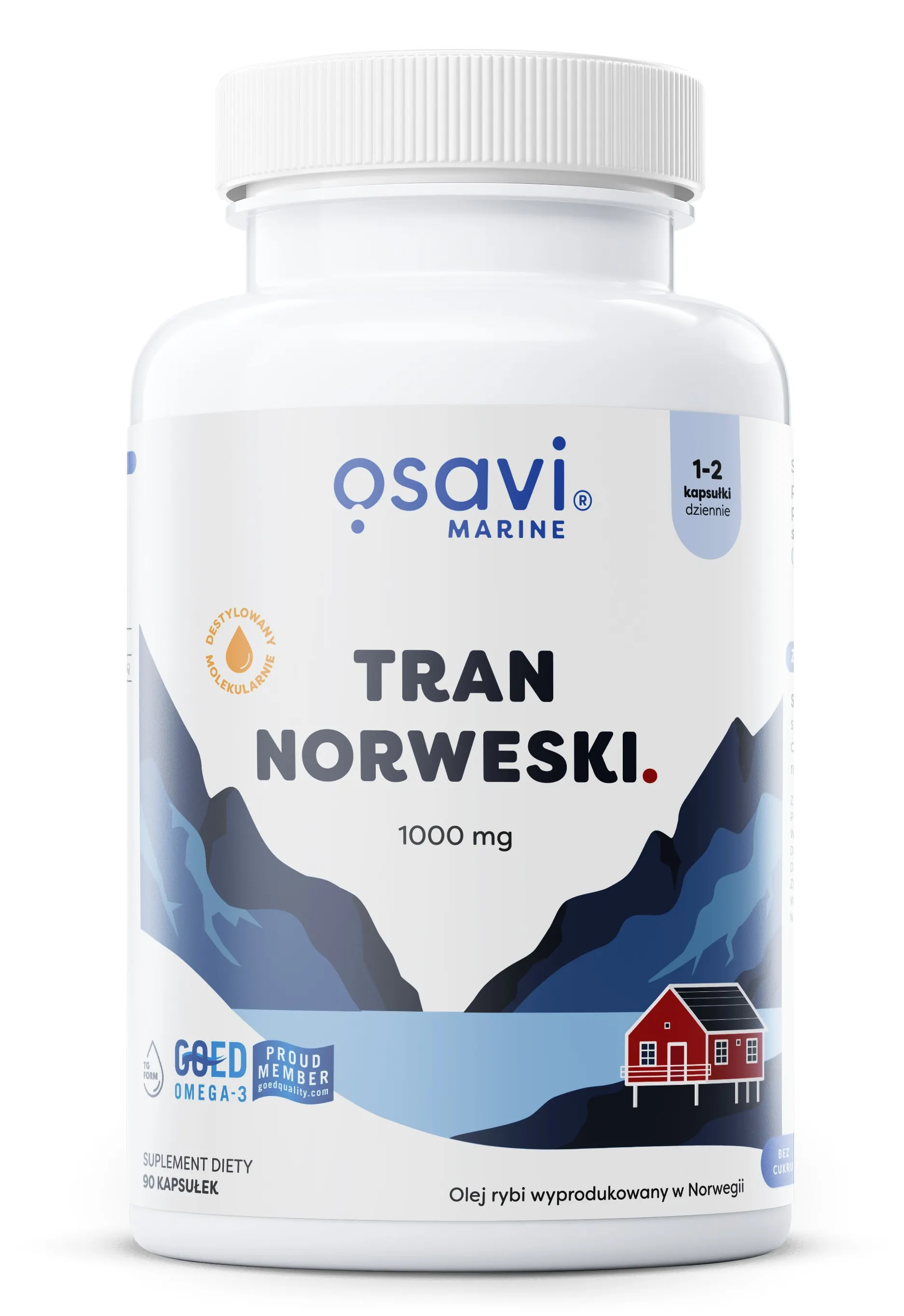 Tran Norweski Kapsułki, 1000mg (Cytryna) - 90 softgels