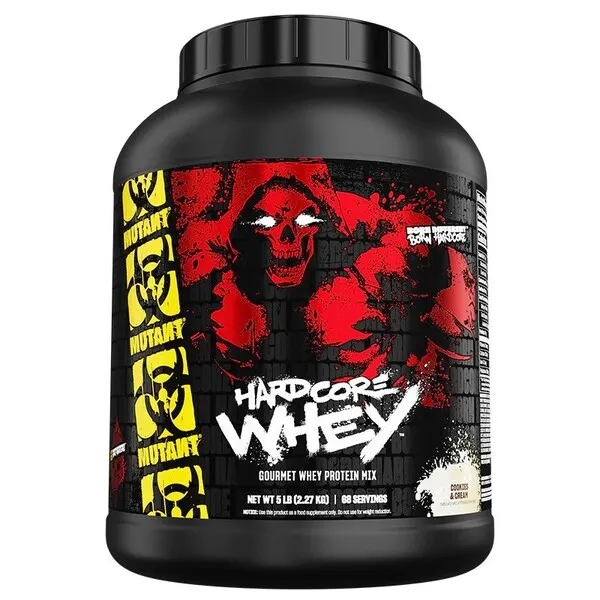 Mutant - Hardcore Whey, Odżywka Białkowa, Cookies & Cream, Proszek, 2270g