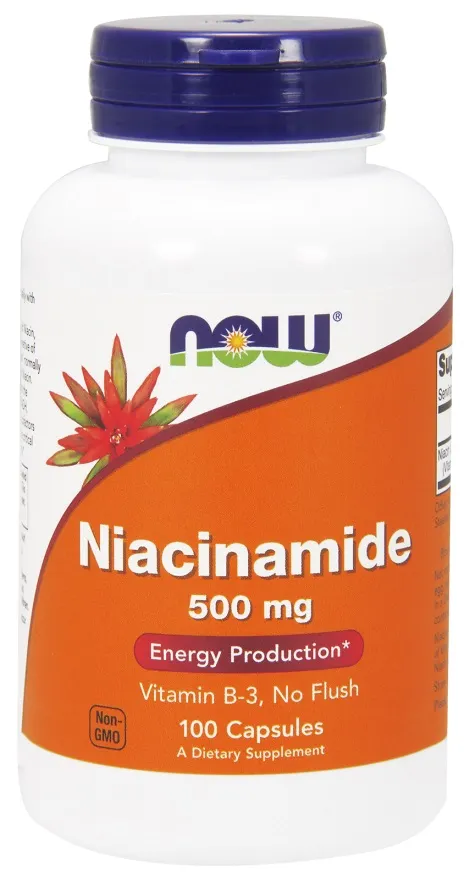 NOW Foods - Niacynamid (B-3), 500 mg, 100 kapsułek