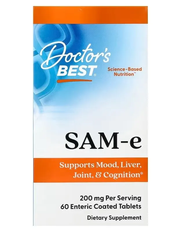 Doctor's Best - SAMe, 200mg, 60 tabletek