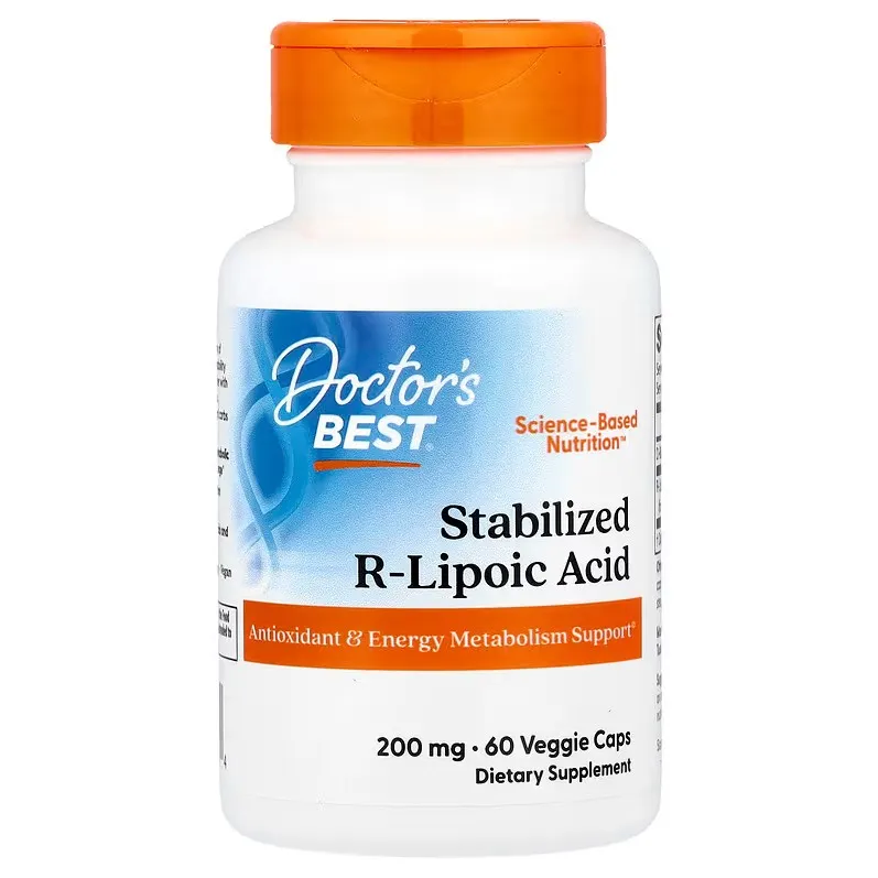 Doctor's Best - Kwas R-Liponowy + BioEnhanced Na-RALA, 200mg, 60 vkaps