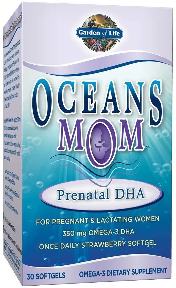 Garden of Life - Oceans Mom, Multiwitaminy dla Kobiet w Ciąży, 30 kapsułek miękkich