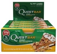 Quest Nutrition - Quest Bar, Baton Proteinowy, Peanut Butter Supreme, 12 Batonów x 60g