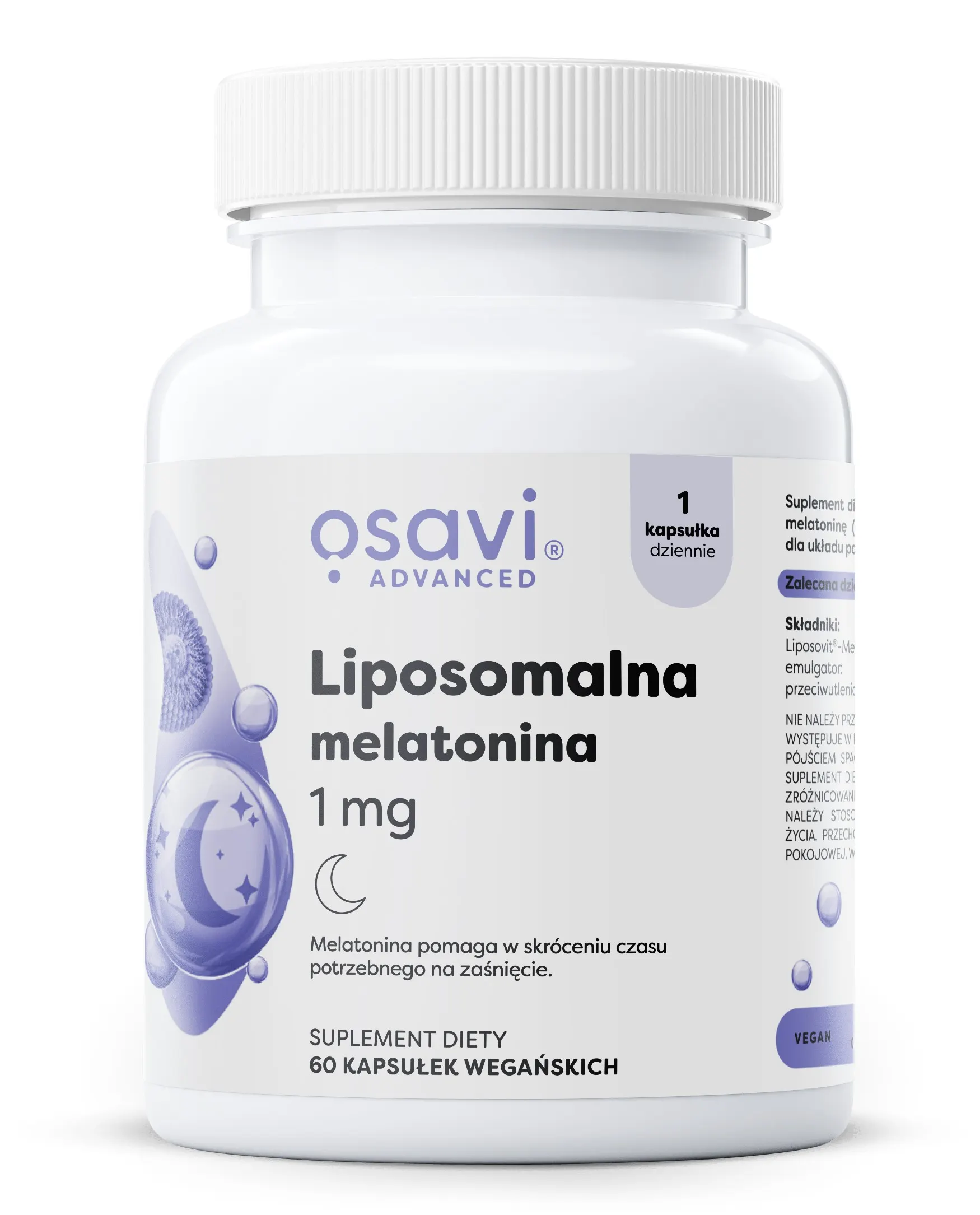 Osavi - Liposomalna Melatonina, 1 mg, 60 vkaps