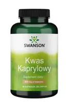 Swanson - Kwas Kaprylowy, 600mg, 60 kapsułek miękkich