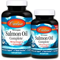 Carlson Labs - Norwegian Salmon Oil Complete, 120 + 60 kapsułek miękkich