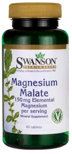 Swanson - Magnesium Malate (Jabłczan Magnezu), 150mg, 60 tabletek