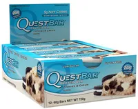 Quest Nutrition - Quest Bar, Baton Proteinowy, Cookies & Cream, 12 Batonów x 60g