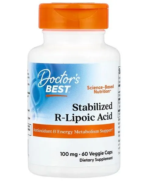 Doctor's Best - R-Lipoic Acid + BioEnhanced Na-RALA, 100mg, 60 capsules