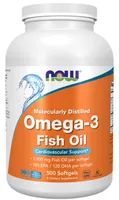 ﻿NOW Foods - Omega 3, Molekularnie Destylowany Olej Rybny, 500 kapsułek miękkich