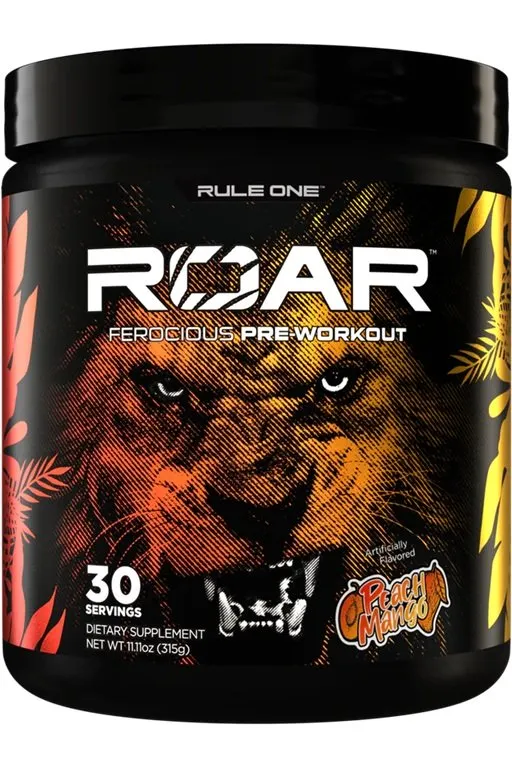 Rule One - Przedtreningówka, Roar, Peach Mango, Proszek 315g
