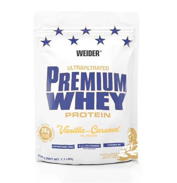 Weider - Odżywka Białkowa, Premium Whey, Vanilla-Caramel, Proszek, 500g