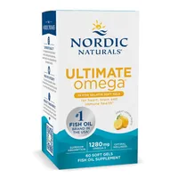 Nordic Naturals - Ultimate Omega, 1280mg, Cytrynowy,  W Żelatynie Rybiej, 60 kapsułek miękkich