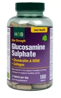 Holland & Barrett  - Max Strength Glucosamine Sulphate + Chondroitin & MSM + Collagen, 180 tabletek