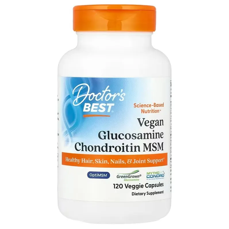 Doctor's Best -  Wegańska Glukozamina, Chondroityna i MSM, 120 vkaps
