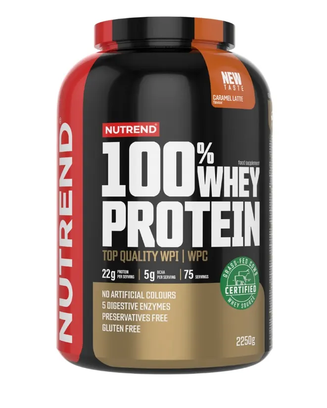 Nutrend - Odżywka Białkowa 100% Whey Protein, Caramel Latte, Proszek 2250g