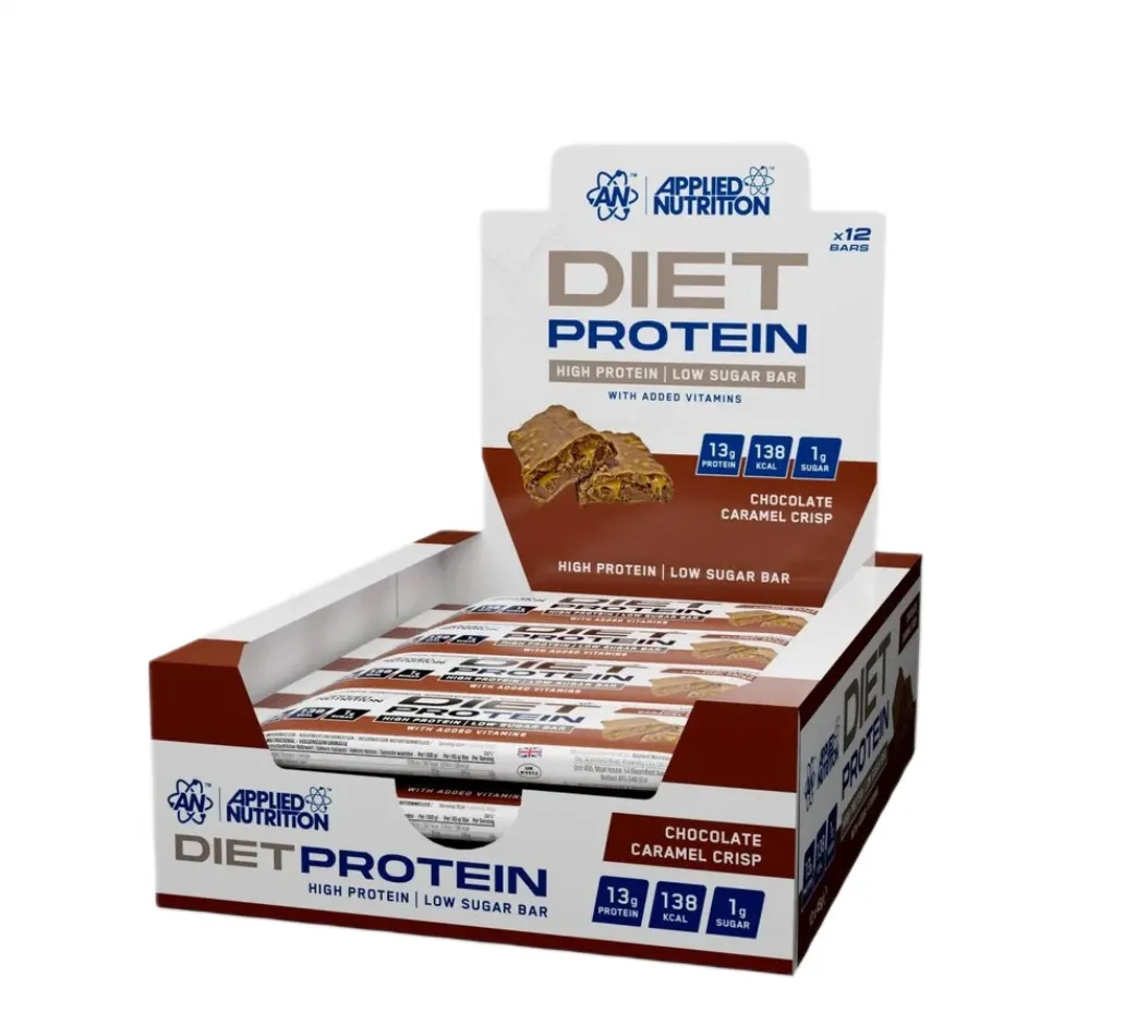 Applied Nutrition - Baton Proteinowy, Diet Protein Bar, Chocolate Caramel Crisp, 12 x 45g