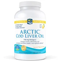 Nordic Naturals - Arctic Cod Liver, Cod Fish Oil, 750mg, Lemon, 180 Softgeles