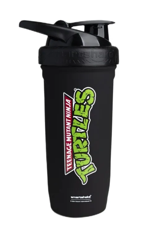 SmartShake - Shaker, Reforce Stainless Steel, TMNT, Classic Logo, Czarny, 900 ml.