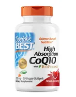 Doctor's Best - Koenzym Q10 z Bioperiną, 100 mg, 60 wegańskich kapsułek miękkich