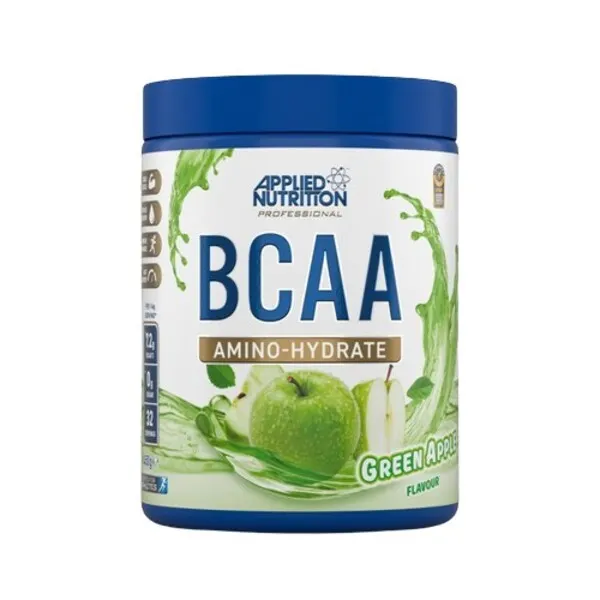 Applied Nutrition - Aminokwasy, BCAA Amino-Hydrate, Zielone Jabłko, Proszek 450g