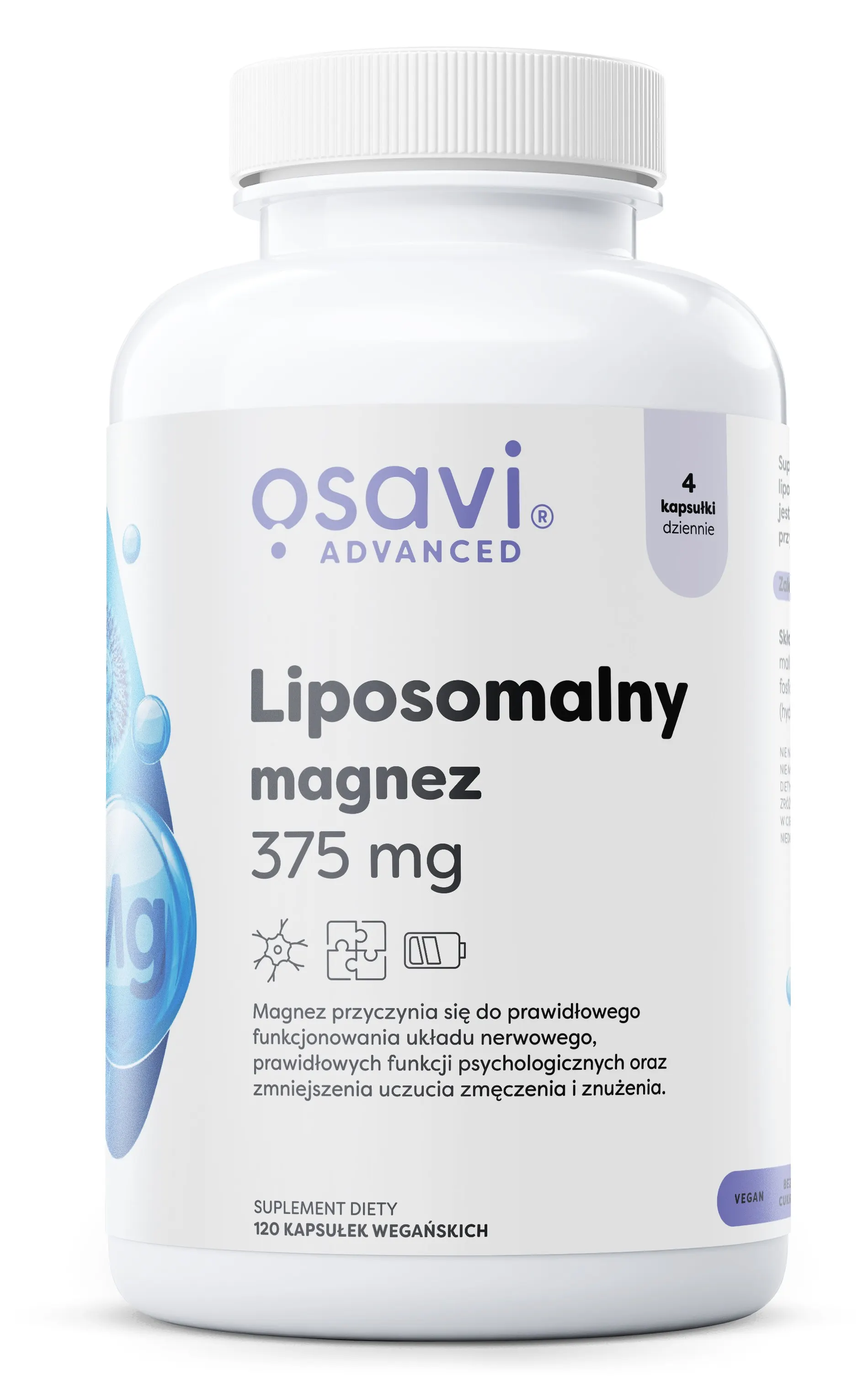 Liposomalny Magnez, 375 mg - 120 vegan caps