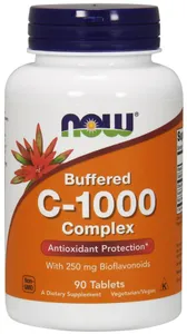 NOW Foods - Buforowana Witamina C-1000 + 250mg Bioflawonoidów, 90 tabletek