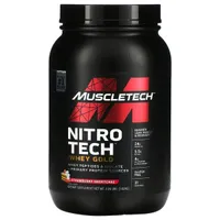 MuscleTech - Nitro-Tech 100% Whey Gold Protein Powder, Strawberry Shortcake, Powder, 1020g