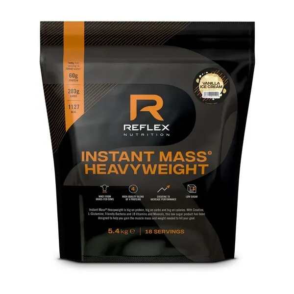 Reflex Nutrition - Instant Mass Heavyweight, Lody Waniliowe, Proszek, 5400g