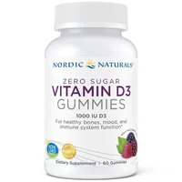 Nordic Naturals - Vitamin D3 Zero Sugar, Wild Berry, 60 gummies