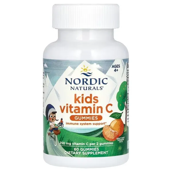Nordic Naturals - Kids Vitamin C Gummies, Tangy Tangerine, 60 żelek