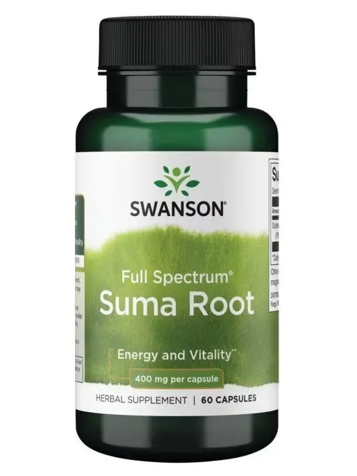Swanson - Korzeń Suma (Żeń-szeń Brazylijski), 400mg, 60 kapsułek