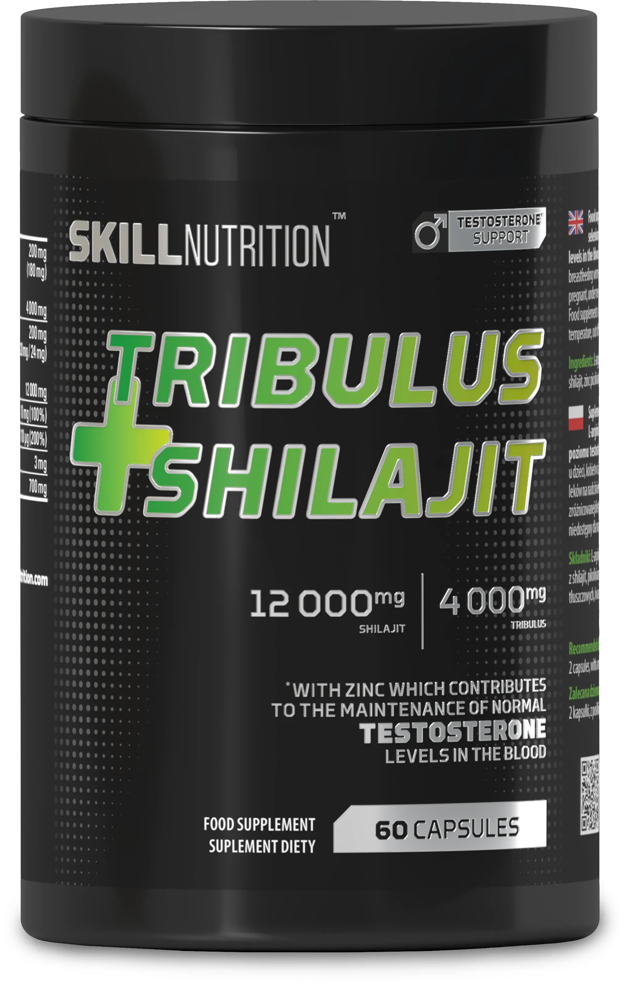 Skill Nutrition - Tribulus + Shilajit, 60 vkaps